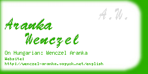 aranka wenczel business card